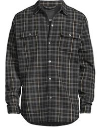 Linksoul Flannel Micro-fleece Shacket - Black