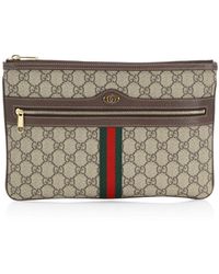 ophidia large gg supreme pouch clutch bag