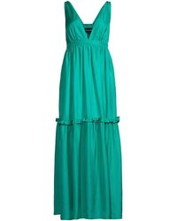 Cynthia Rowley Turquoise/Green Color Block Stretch Jersey Maxi Dress $99 