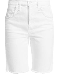 high waisted white bermuda shorts