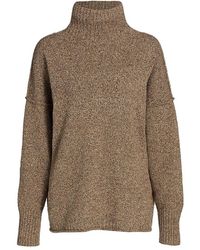 Issey Miyake Sand Knit Turtleneck Sweater - Brown