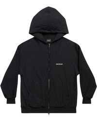 Balenciaga Gaffer Zip-up Hoodie Small Fit in Black | Lyst
