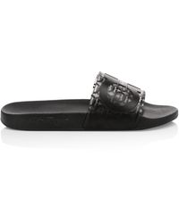 black ferragamo slides