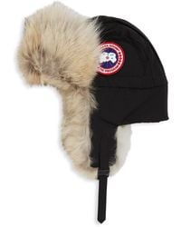 canada goose aviator hat black canada goose aviator hat black