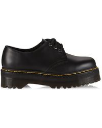 Sidney Leather Creeper Platform Shoes in Black