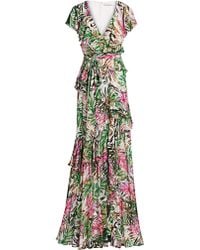 cascading ruffle gown