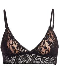 black lace padded bralette