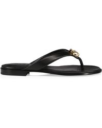 Givenchy Leather G Flat Sandals in Nero (Black) - Save 29% - Lyst
