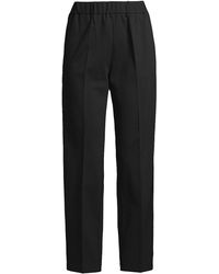 Slacks and Chinos Womens Trousers Deveaux New York Nicola High-rise Straight Tweed Pants in Black Slacks and Chinos Deveaux New York Trousers 