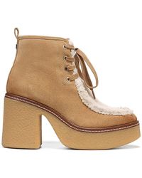 carney lace up velvet booties