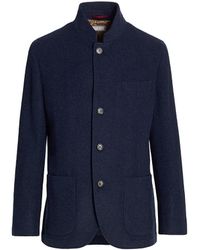 Brunello Cucinelli Cashmere Button-up Coat - Blue