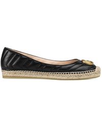 gucci women's pilar leather espadrille flats