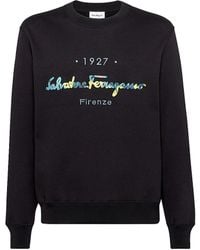 Ferragamo Crewneck Logo Sweatshirt - Black