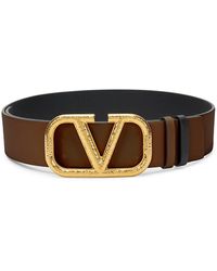 Valentino Garavani Vlogo Reversible Leather Belt - Multicolor