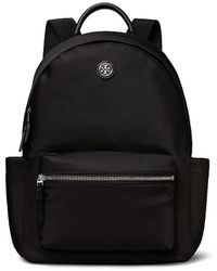 Tory Burch Nylon Zip Backpack in Black | Lyst