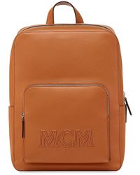 MCM Backpack - Monogram Print Brandenburg - Black Orange Blue - MMKCSS –  Dabbous