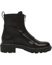 Rag & Bone Shiloh Tall Leather Combat Boots in Black - Lyst