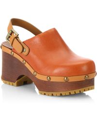 See By Chloé Tasha Leather Clogs - Natural