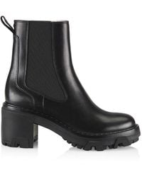 Rag & Bone Shiloh Lug-sole Leather Chelsea Boots in Antique White (Black) | Lyst