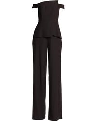 Black Halo Lareina Off-the-shoulder Jumpsuit - Black