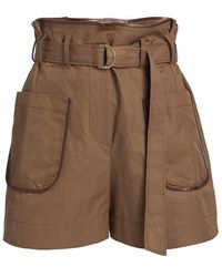 NWT BRUNELLO CUCINELLI Women's Brown Cotton Blend Shorts Size 6/42 $1250