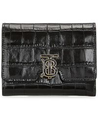 Burberry Embossed Neon Leather Travel Wallet in Pink