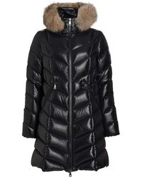 Moncler Gie Quilted Down Coat in Black | Lyst