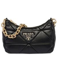 PRADA: System bag in patch nappa - Black  Prada shoulder bag 1BD292 2DMO  online at