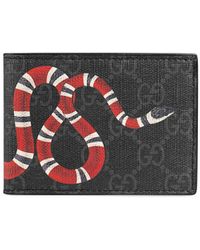 kingsnake print leather wallet