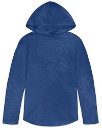 Goodlife Double-layer Scallop Hoodie - Blue