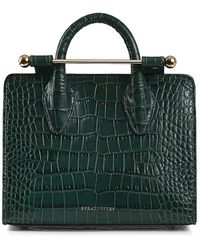 STRATHBERRY: Nano Tote leather bag - Bottle Green  Strathberry mini bag  NANO TOTE (SC) - W online at