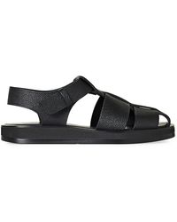 the row fisherman caged leather sandals