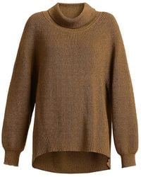 Marina Rinaldi Womens Abilita Sweater W/Snood Scarf Brown 