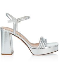 gianvito rossi braided metallic leather sandals
