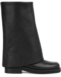 jw anderson foldover leather high boots