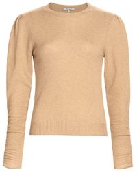 FRAME Gabby Ruched Cashmere Sweater - Lyst