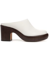 Vince Navina Leather Clogs in Brown | Lyst