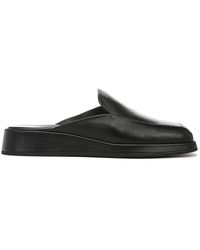 vince barrett woven leather mules