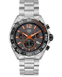 Tag Heuer Formula 1 43mm Stainless Steel & Ceramic Tachymeter Chronograph Bracelet Watch - Metallic
