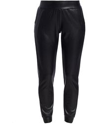 commando leather joggers