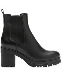 La Canadienne Ann 75mm Leather Booties in Black | Lyst