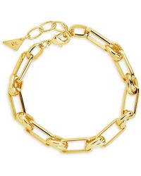 Sterling Forever - Wilma 14k Goldplated Paper Clip Link Chain Bracelet - Lyst