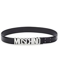 Moschino - Logo Leather Belt - Lyst