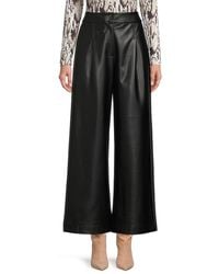 French Connection - Crolenda Faux Leather Wide Leg Pants - Lyst