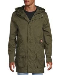HUNTER - Downing Rainjacket Cotton Hooded Coat - Lyst