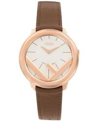 Fendi - Run Away Rose Goldtone Stainless Steel & Leather-Strap Watch/28Mm - Lyst