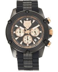 Philipp Plein - Hurricane Ip Stainless Steel Case, Silicone Strap Chronograph Watch/44Mm - Lyst