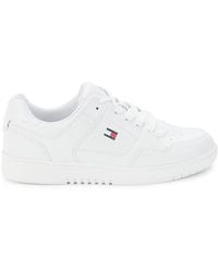 Tommy Hilfiger Embossed Logo Sole Sneakers in White | Lyst Australia