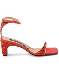 Sergio Rossi Embellished Sandals - Red