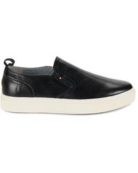 Tommy Hilfiger - Faux Leather Slip On Sneakers - Lyst